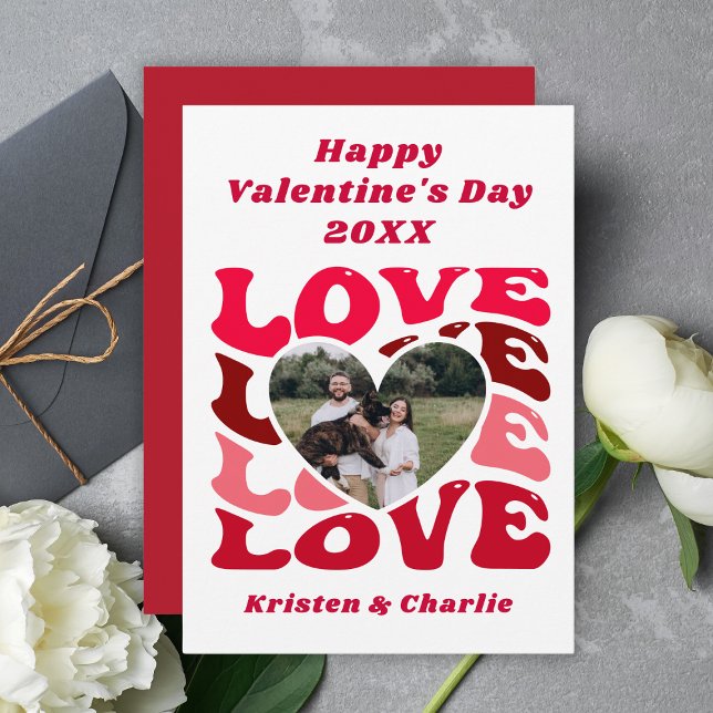 Custom Couple Photo Happy Valentine's Day Holiday Card (Custom Couple Photo Happy Valentine's Day Holiday Card
)