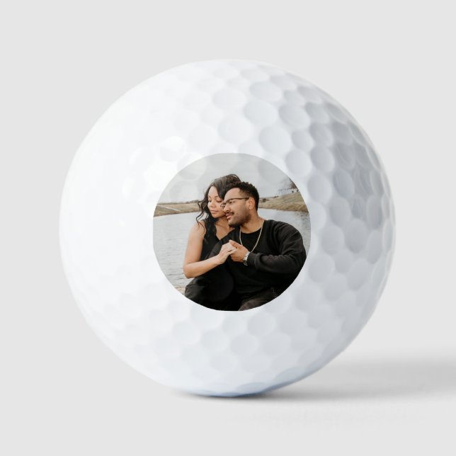 Custom Couple Photo Keepsake Golf Balls (Front)