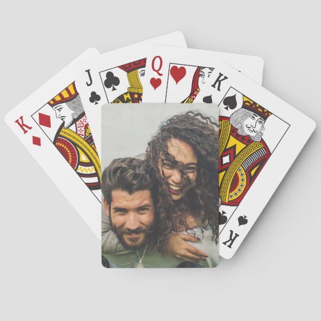 Custom Couple Photo Keepsake Playing Cards (Back)