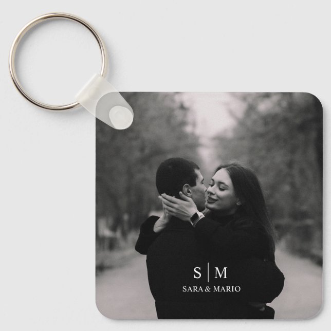 Custom Couple Photo    Key Ring (Front)