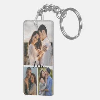 Custom Couple Photo Keychain