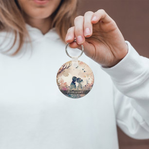 Custom Couple Photo Keychain