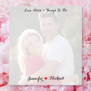 Custom Couple Photo Love Notes To Do List Notepad