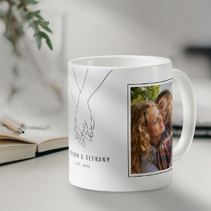 Custom Couple Photo & Names Coffee Mug