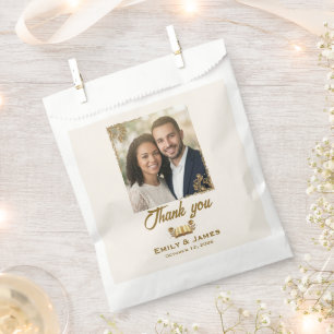 Custom Couple Photo Wedding Favour Seed Packet Env Bag