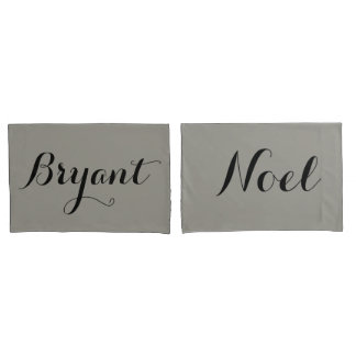 custom couple pillow names or initials pillowcase