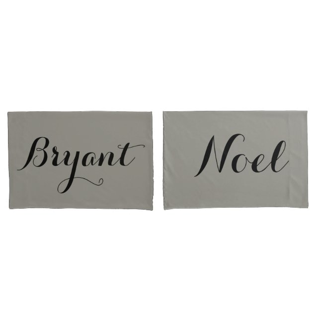 custom couple pillow names or initials pillowcase (Front-Set)