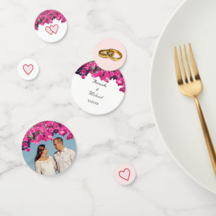 Custom Couple Tropical Floral Wedding Confetti