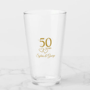 Custom Couples Name Keepsake 50th Anniversary Gift Glass