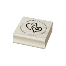 Custom Couples Names Round Return Address Wedding