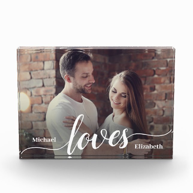 Custom Couples Photo Love Script (Front)