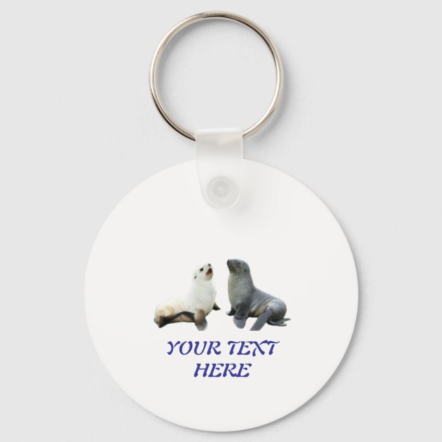 Custom Couples Photo Text T-Shirt Template Key Ring (Front)