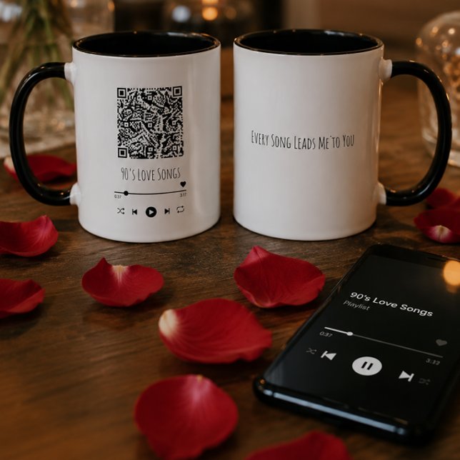 Custom Couple's QR Playlist Mug (Creator Uploaded)
