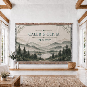 Custom Couples Woven Throw Blanket