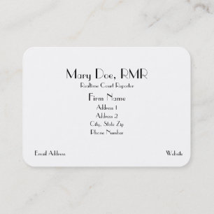 Custom Court Reporter Grey Steno Machine Keys Business Card