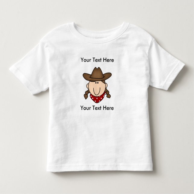 CUSTOM COW GIRL BROWN T-Shirt (Front)
