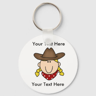 Custom Cowgirl Blonde Keychain