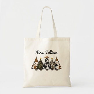 Custom Cowgirl Rustic Christmas/Teacher/Laptop Tote Bag