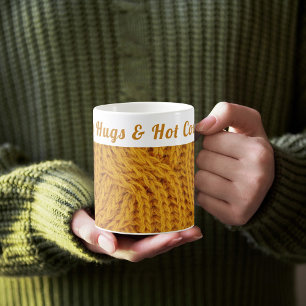 Custom Cozy Hugs & Hot Cocoa Winter  Coffee Mug