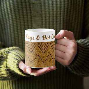 Custom Cozy Hugs & Hot Cocoa Winter  Coffee Mug