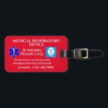 Custom CPAP Machine Carry-On Luggage Tag<br><div class="desc">Red Custom CPAP Machine Carry-On Luggage Tag was designed because I travelled by aeroplane with my CPAP machine. I knew that TSA has a right to search the luggage but they don't have the right to take it away and treat it like checked baggage. To be safe I wanted a...</div>
