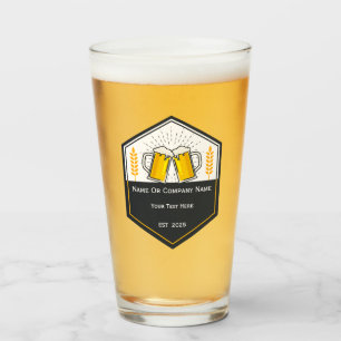 Custom Craft Beer Logo Glass