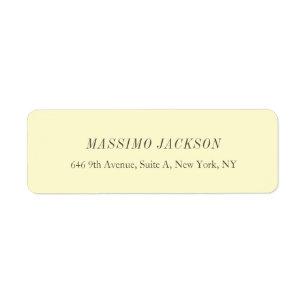 Custom cream personalised minimalist address name return address label