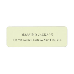 Custom cream personalised minimalist address name return address label