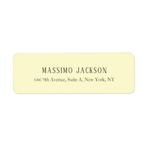 Custom cream personalized minimalist address name return address label