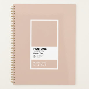 Custom Cream Tan Notebook Personalised Soft Beig Planner