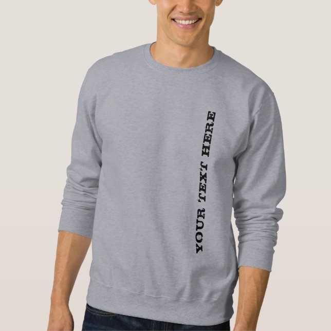 Custom Create Add Text Template Men's Basic Sweatshirt (Front)