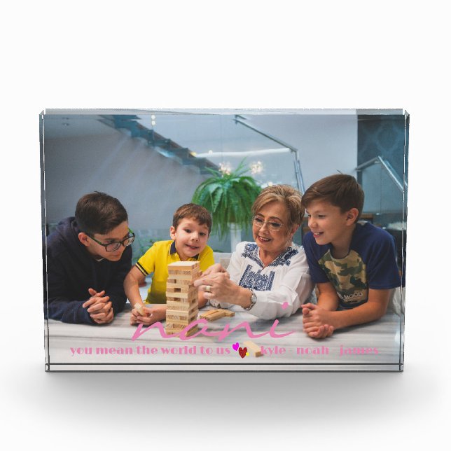 Custom Create Personalised Photo Block Gift (Front)