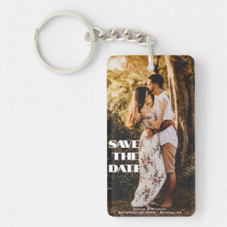 Custom Create Personalised Photo Save The Date Key Ring
