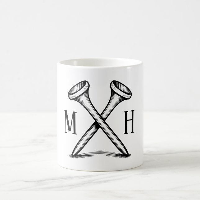 Custom Create Your Own Golf Monogrammed Coffee Mug (Center)