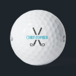 Custom Create Your Own Golf Theme Monogrammed Balls<br><div class="desc">Logo style golf clubs with your monogram name. Perfect and simple golf theme to create your own personalised golf balls. Great as a gift for those that love to play golf. Help identify your golf ball when out on the green. Colour of text can be changed to colour of choice....</div>