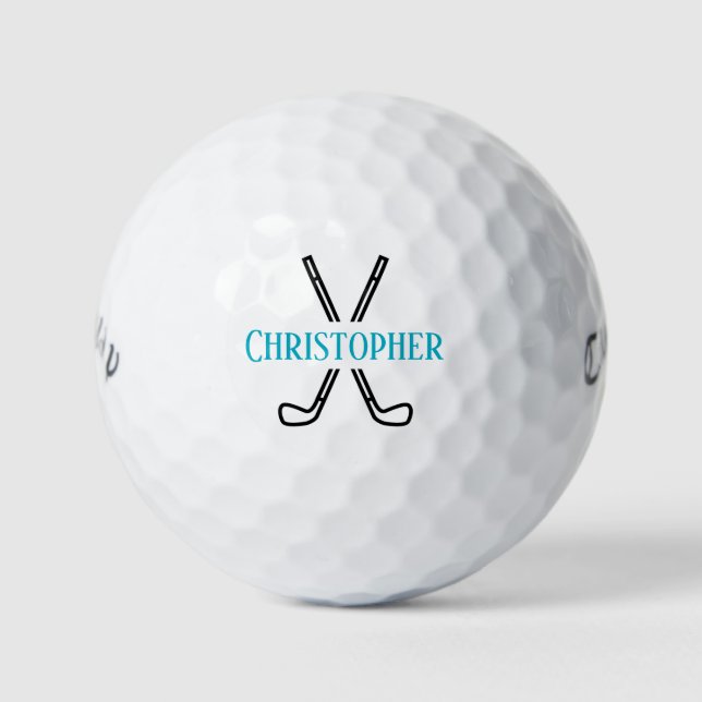 Custom Create Your Own Golf Theme Monogrammed Balls (Front)