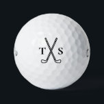 Custom Create Your Own Golf Wedding Monogrammed Golf Balls<br><div class="desc">Logo style golf clubs with your monogram initials. Perfect and simple golf theme to create your own personalised golf balls. Create a unique gift for your groomsmen and best man. Perfect for bachelor party weekends where a game of golf is on the party agenda.</div>