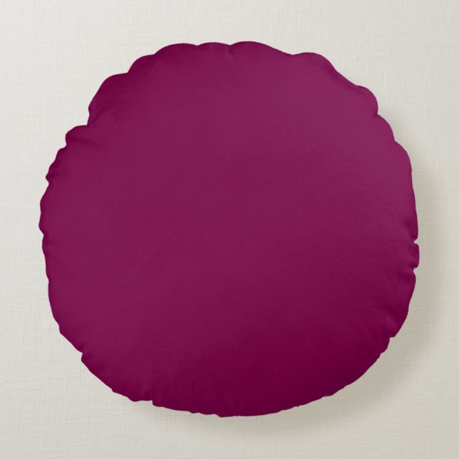 Custom Create Your Own Wine Solid Colour Round Cushion (Front)
