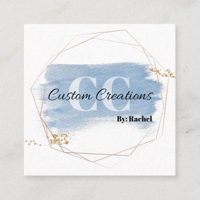 Custom Creations By Rachel Square Business Card (Front)