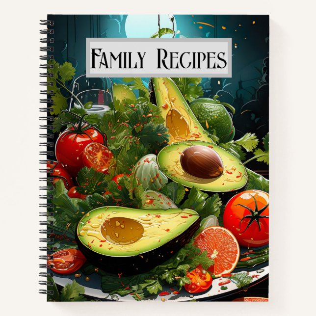 Custom Creative Spiral Bound Recipe Book (Front)
