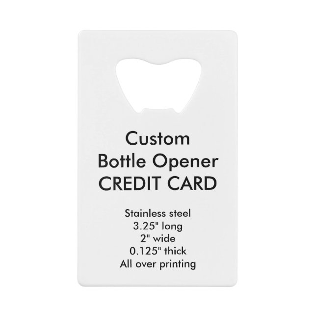 Custom Credit Card Style Bottle Opener (Front)