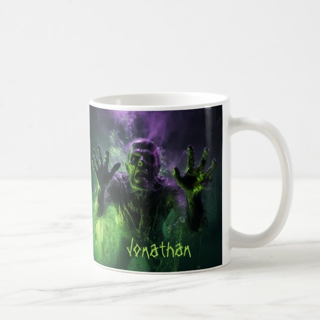  Custom Creepy Monster In Water Horror Halloween Coffee Mug (Right)