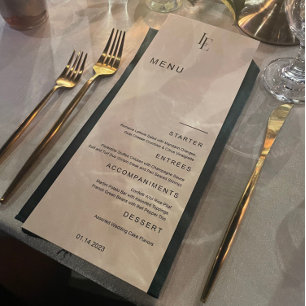 Custom Crest Elegant Wedding Menu