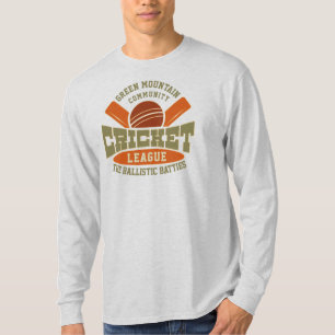 Custom Cricket Club League Sport Name Number T-Shirt