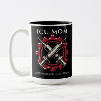 Custom Critical Care Nurse Mum Tactical Syringe Mu Two-Tone Coffee Mug