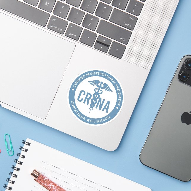 Custom CRNA Certified Registered Nurse Anaesthetis (Laptop w/ iPhone)