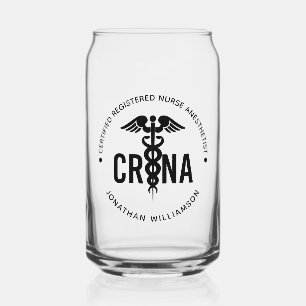 Custom CRNA Certified Registered Nurse Anaesthetis Can Glass