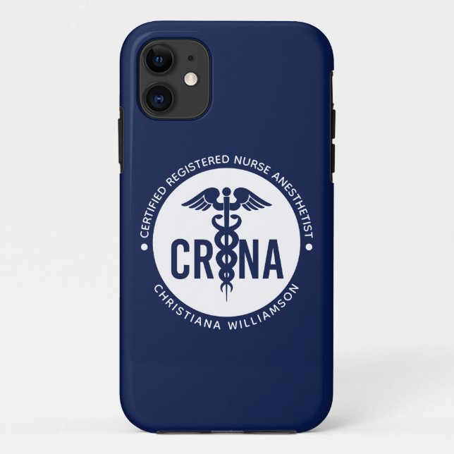 Custom CRNA Certified Registered Nurse Anaesthetis Case-Mate iPhone Case (Back)