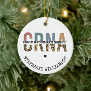 Custom CRNA Certified Registered Nurse Anaesthetis Ceramic Ornament