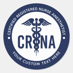 Custom CRNA Certified Registered Nurse Anaesthetis Classic Round Sticker